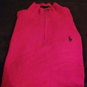 Polo- Sweater/ Red 1/4 Zip  Boys 14/16